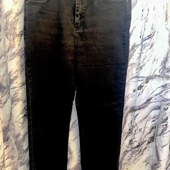 Lee Straight Leg Relaxed Waist Black denim Jeans size 12 Long 
Festival - Picture 2 of 11